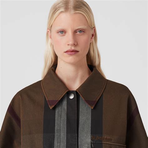 burberry print jas|burberry check cotton blend jacket.